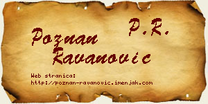 Poznan Ravanović vizit kartica